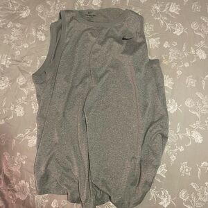 Gray Nike Plus Size Dri Fit Tank Top